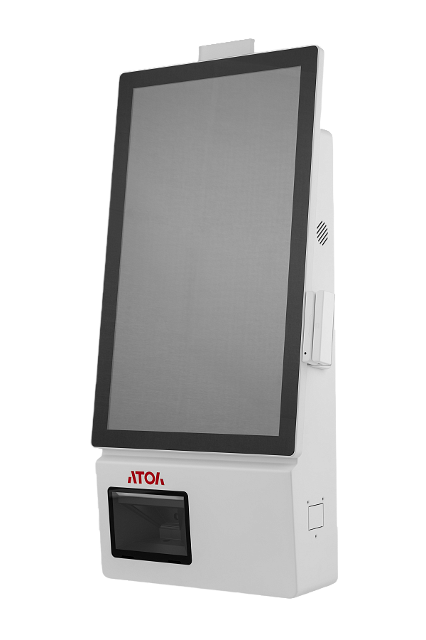 Касса самообслуживания АТОЛ КСО 3210 (21,5", J6412, SSD, 4/128GB), без Wi-Fi, без ОС, Mindeo, Ind., Кр. пин-пад, Кр. ФР