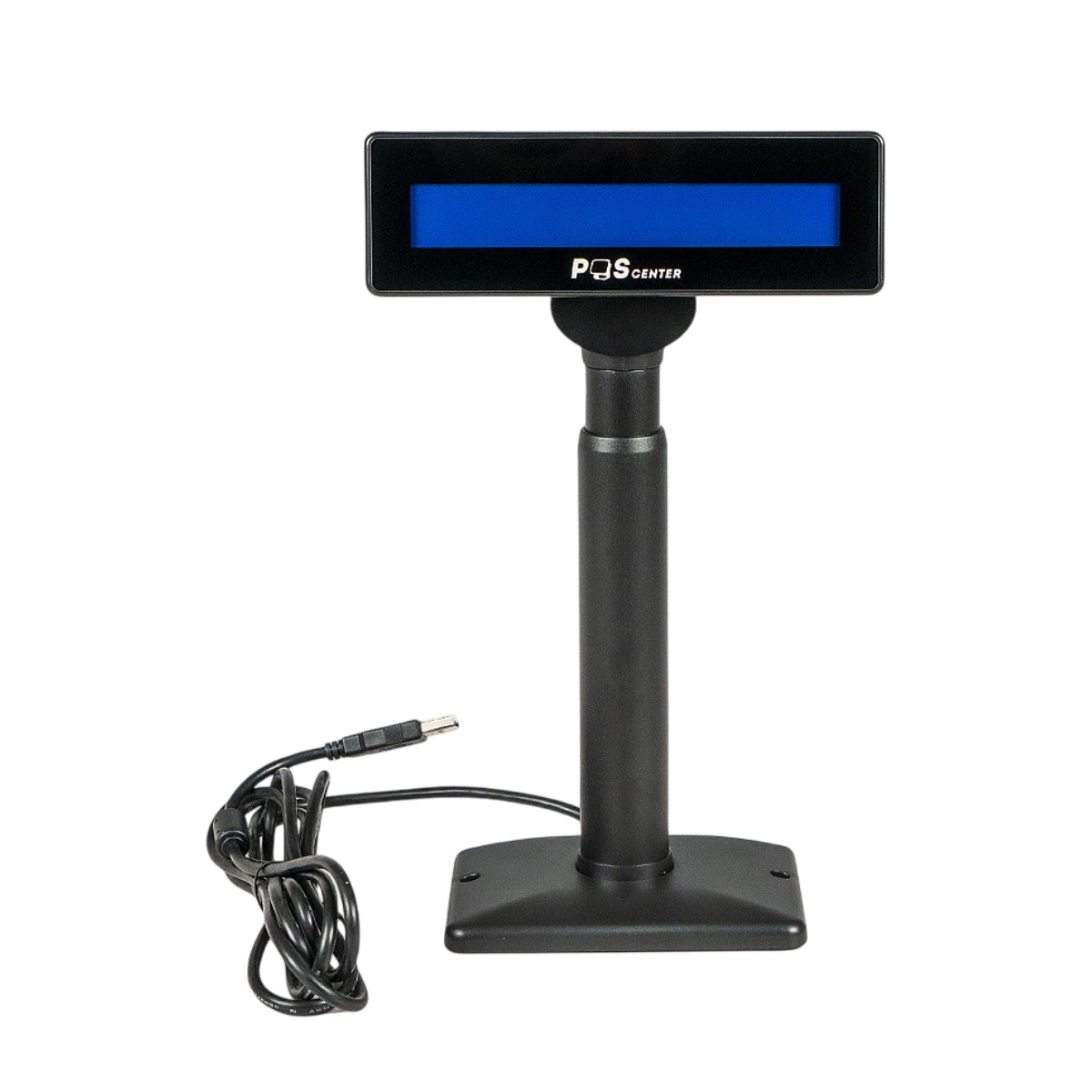 Дисплей покупателя POSCenter PCP220 (USB, LCD 2х20, белые символы на синем фоне ), подставка, USB кабель 3.0 м., черный