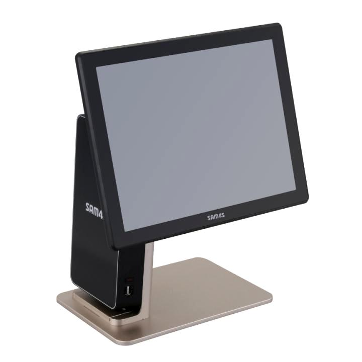 POS-компьютер моноблок Sam4s Jupiter (Forza), 15" сенсорный РСТ (3-7100U, 4Gb, SSD 240Gb, MSR, РСТ, JUPITER135S, черно-золотой)